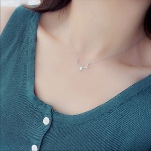 Moonstone Deer Antler Clavicle Necklace